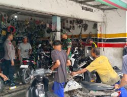 Polsek Kragan Sosialisasi Larangan Knalpot Brong di Bengkel Bayu Motor Desa Plawangan
