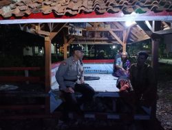 Malam tadi, Anggota Polsek Sale Sambangi Giat Siskamling di Desa Ngajaran Sale