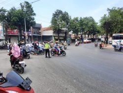 Wujudkan Kamseltibcarlantas Di Wilayah Rembang, Kapolres Rembang Ungkap Turunkan Personil Gabungan Galakan Strong Point Pagi