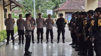 Wakapolres Rembang Pimpin Apel Konsolidasi BKO Brimob Polda Jateng Usai Pilkada 2024