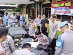 Pengecekan Mendadak, Senpi Organik Milik Anggota Polres Rembang Di Cek & Diperiksa