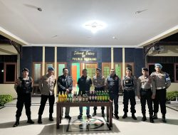 Amankan Puluhan Miras Berbagai Jenis, Polres Rembang Gelar Ops Pekat Jelang Nataru & Cipta Kondisi Pasca Pilkada 2024