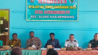 Kapolsek Sluke Hadir Dalam Musdes Penetapan Calon Penerima BLT DD Tahun 2025 Desa Sendangmulyo