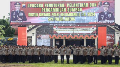 Polda Jateng Lantik 1.079 Bintara Baru Di SPN Purwokerto, Kabid Humas; Langkah Awal Pengabdian