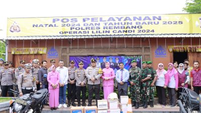 Minggu Siang, Kapolres Rembang Bersama PJU Polres Rembang Cek Sejumlah Posyan & Pospam Nataru 2024