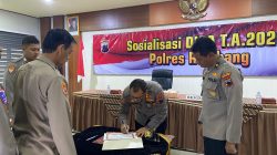 Kapolres Rembang Pimpin Langsung Sosialisasi DIPA & Penandatanganan Pakta Integritas TA. 2025