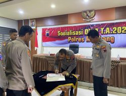 Kapolres Rembang Pimpin Langsung Sosialisasi DIPA & Penandatanganan Pakta Integritas TA. 2025