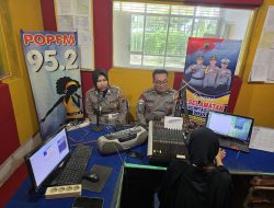 Melalui Siaran Radio POP FM, Unit Kamsel Satlantas Polres Rembang Gaungkan Ops Keselamatan Candi 2025