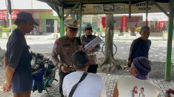 Ops Keselamatan Candi 2025, Satgas Preemtif Satlantas Polres Rembang Sosialisasi Masyarakat di Pasar Pentungan