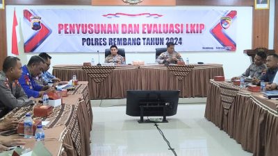 Tunjang Kinerja Satuan, Polres Rembang Gelar Penyusunan & Evaluasi LKIP TA 2024