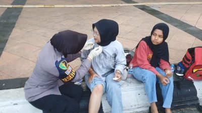 Kegiatan Humanis Satgas OKC 2025 di CFD Semarang, Dari Himbauan Sepeda Listrik Hingga Bantu Korban Laka Tunggal