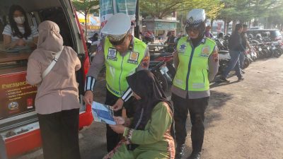 Satlantas Polres Rembang Gelorakan Sosialisasi Ops Keselamatan Candi 2025 Lewat Acara Car Free Day