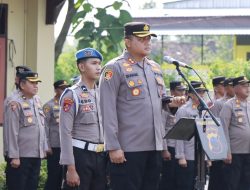 Apel Jam Pimpinan, Kapolres Rembang Beri Arahan & Penekanan Kepada Personil Polres Rembang