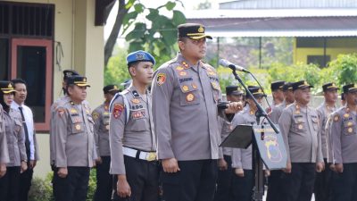 Apel Jam Pimpinan, Kapolres Rembang Beri Arahan & Penekanan Kepada Personil Polres Rembang