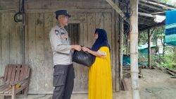 Blusukan Ke Warga Kurang Mampu Serta Sambut Bulan Suci Ramadhan, Polsek Pancur Salurkan Bantuan Sosial Polri Presisi