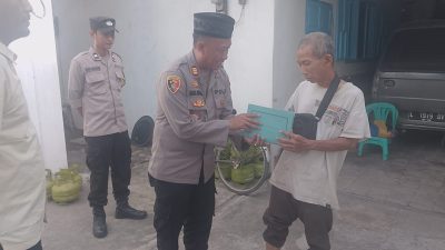 Polres Rembang Berikan Santunan Kepada Korban Pencurian Tabung Gas di Lasem yang Viral di Medsos