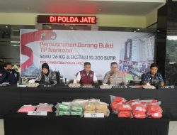 Dua Bulan, Dua Kasus Besar Terungkap: Polda Jateng Sita dan Musnahkan 26 Kg Sabu dan 10 Ribu Pil Ekstasi