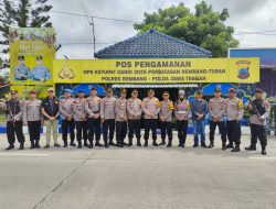 Siap Siaga Menyambut Idul Fitri, Kapolres Rembang Cek Pos Pengamanan dan Pelayanan