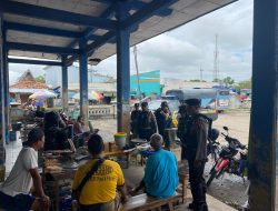 Menjelang Hari Raya Idul Fitri 1446 H, Anggota Samapta Blusukan Patroli Ke Pasar Rembang.