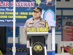 Polres Rembang Mengadakan Apel Gelar Pasukan Untuk Pengamanan Tradisi Syawalan 1446 H