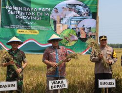 Kapolres Rembang Bersama Forkopimda Menghadiri Panen Raya Serentak