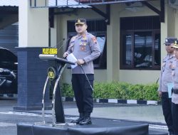 Antisipasi Situasi Kontijensi Wilayah, Kapolres Rembang Pimpin Apel Cek Kekuatan Kompi Dalmas & Ton Raimas