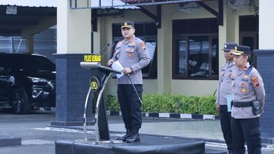 Antisipasi Situasi Kontijensi Wilayah, Kapolres Rembang Pimpin Apel Cek Kekuatan Kompi Dalmas & Ton Raimas