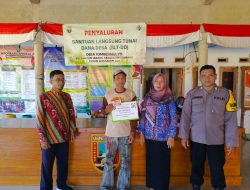 Penyaluran BLT DD Kepada 32 KPM Desa Sumbermulyo Di Pantau Langsung Polsek Sarang