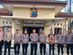 Tinjau Polsek Sale & Sedan, Kapolres Rembang Bersama PJU Pastikan Kesiapan & Kinerja Anggota