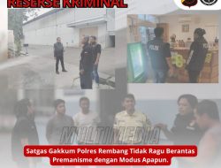 H-1 Berakhirnya Ops Aman Candi 2025, Satgas Gakkum Polres Rembang Terus Gencarkan Target Operasinya