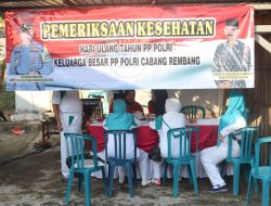 Si Dokkes Polres Rembang Gelar Bhakti Kesehatan dalam Acara Olahraga Bersama HUT PP Polri 2025