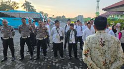 Satlantas Polres Rembang Kawal Kepulangan Rombongan Haji 2025