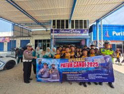 Satlantas Polres Rembang Sosialisasikan Ops Patuh Candi 2025 di Obyek Wisata Kolam Renang