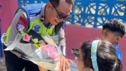 Satlantas Polres Rembang Sambangi TK Bhayangkari, Sapa Murid-Murid dalam Rangka Kegiatan Polsanak