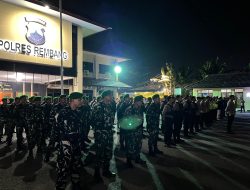 Jaga Kondusifitas Wilayah, Polres Rembang Bersama TNI Gelar Patroli Skala Besar Pasca Demonstrasi