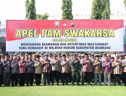 Kapolres Rembang Hadiri Undangan Sekda Sebagai Cadangan Pembina Apel Pamswakarsa