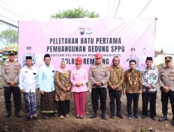 Kapolres Rembang Laksanakan Peletakan Batu Pertama Pembangunan Satuan Pelayanan Pemenuhan Gizi (SPPG) Polri di Kecamatan Sarang