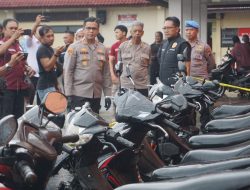 Polres Purbalingga Kembalikan 18 Unit Motor Hasil Curanmor Kepada Para Korban