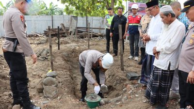 Kapolres Kendal Letakkan Batu Pertama, Pembangunan Mapolsek Kangkung Resmi Dimulai