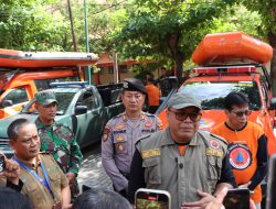 Kasat Samapta Wakili Kapolres Rembang Hadiri Apel Siaga Penanggulangan Bencana di Halaman Kantor Bupati