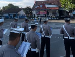 Satlantas Polres Rembang Awali Tugas dengan Pembacaan Asmaul Husna pada Apel Pagi