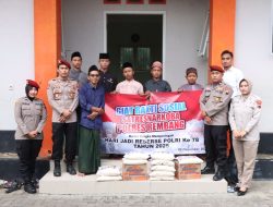 Wujud Kepedulian di Hari Jadi Reserse ke-78, Sat Resnarkoba Polres Rembang Gelar Baksos