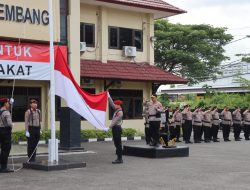 Upacara Hari Kesadaran Nasional, Kapolres Rembang Tekankan Integritas dan Profesionalisme Personel