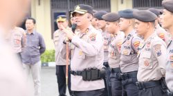 Kapolres Rembang Pimpin Apel Power On Hand, Tekankan Kewaspadaan dan Soliditas Personel